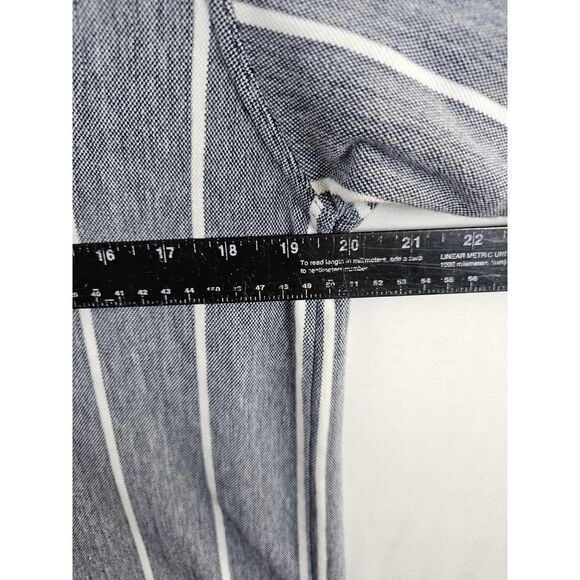 Vintage Guess Striped Preppy Polo Blue‎ & White Stripes Men's Medium Y2K - Picture 8 of 9